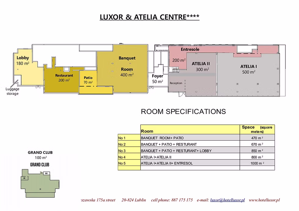 Plan Centrum Konferencyjnego Atelia